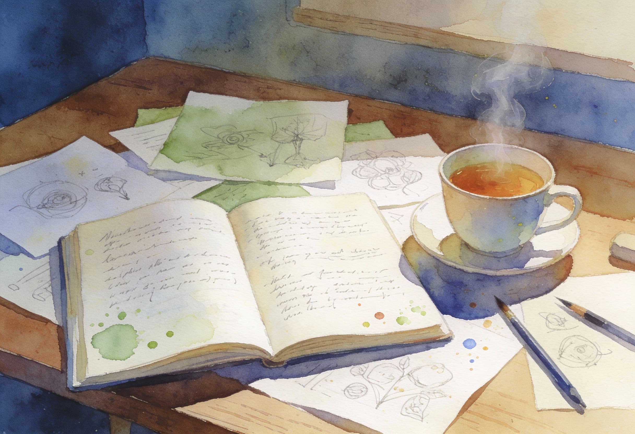 Legacy organizer notebook with coffee