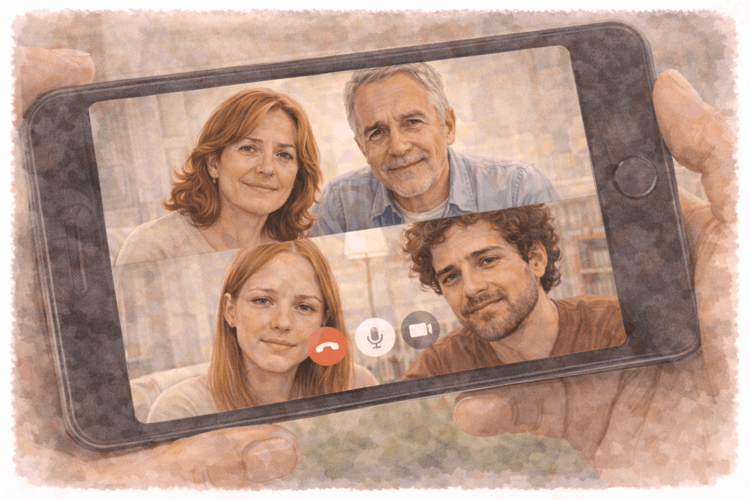 Family staying connected during difficult times